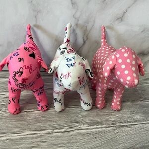 Victoria's Secret PINK 3 Stuffed Dogs